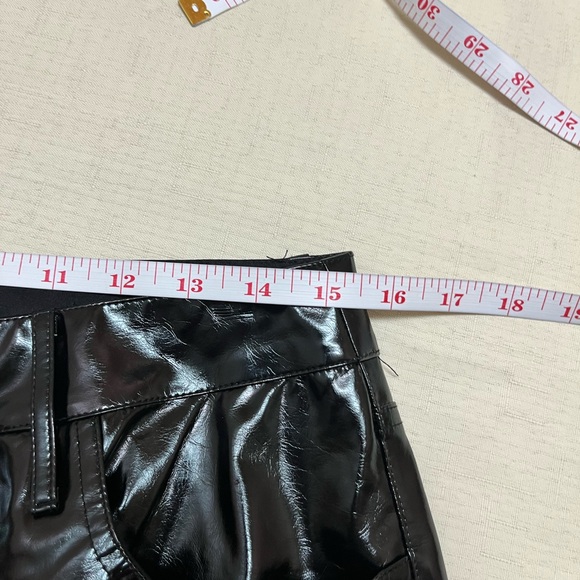 NWT Buddy Love size 31 black metallic faux leather PU pants - Picture 5 of 13